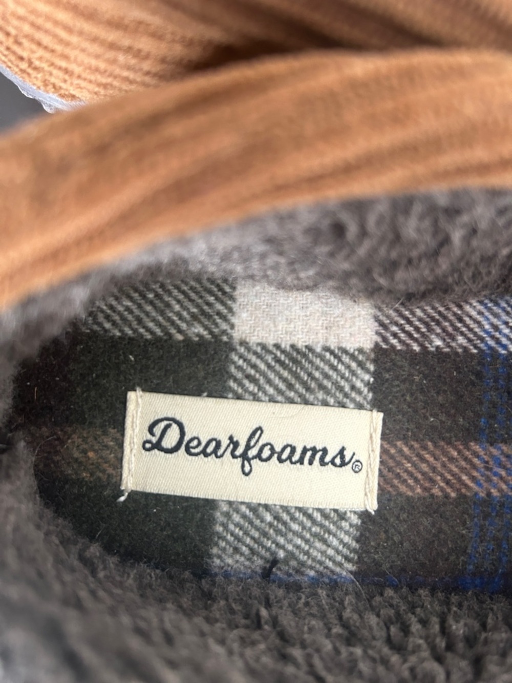 NWT Men’s Memory foam Corduroy Moccasin Slippers with faux fur lining size 7-8 - Picture 6 of 7